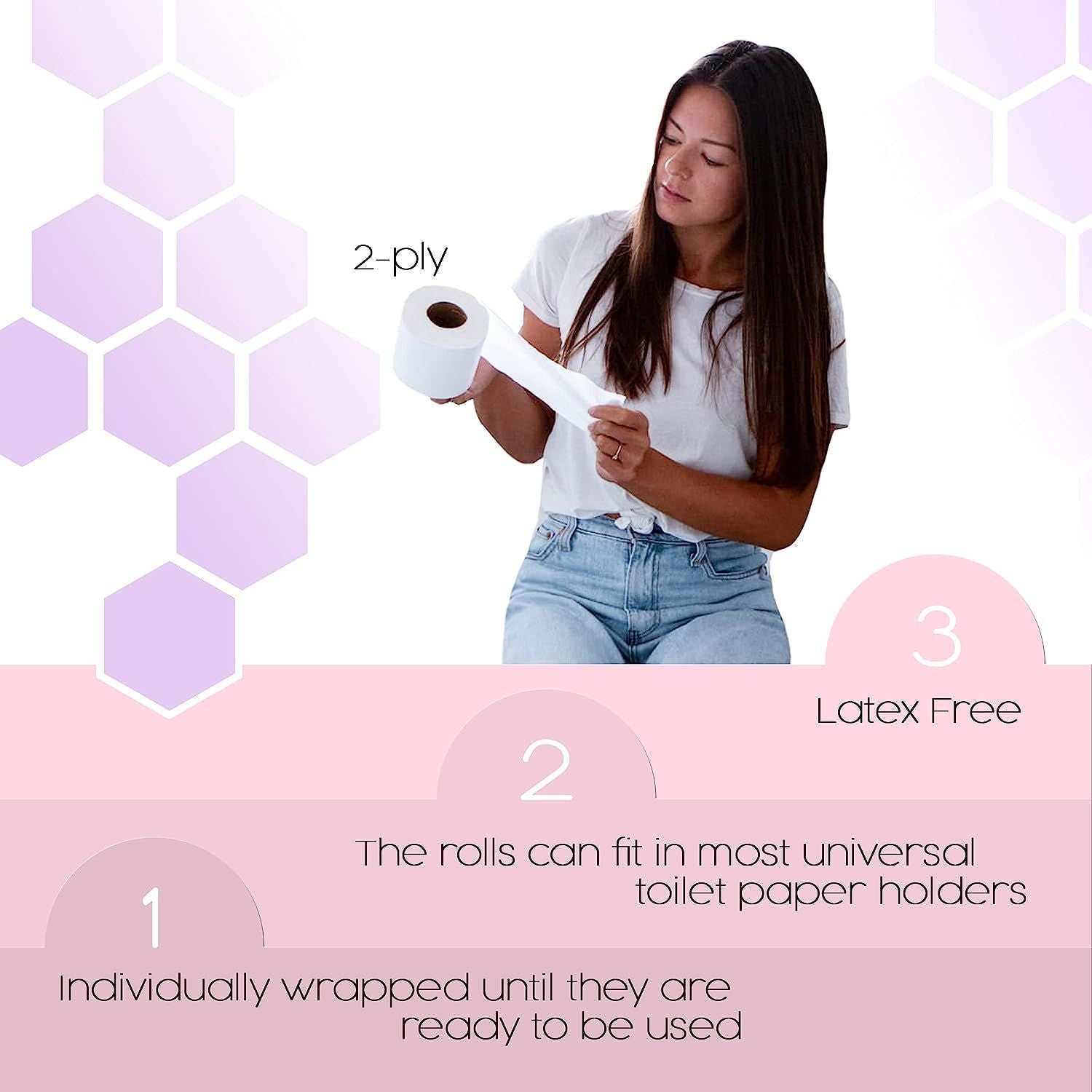 McKesson Toilet Paper Roll. Pack of 80 Tissue Paper 4" x 4.5" White 2-Ply Ultra-Soft Toilet Tissue Standard Size Cored Roll 500 Sheets Bathroom Tissue for Home; Offices; Clinics