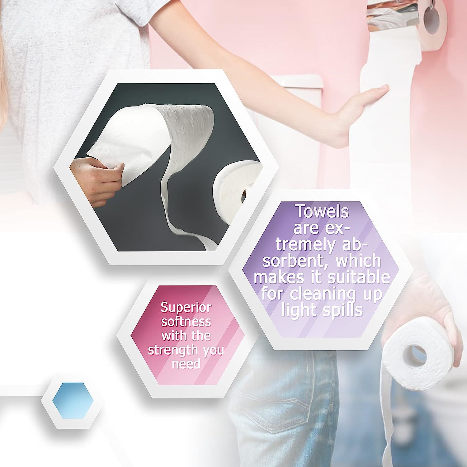 McKesson Toilet Paper Roll. Pack of 80 Tissue Paper 4" x 4.5" White 2-Ply Ultra-Soft Toilet Tissue Standard Size Cored Roll 500 Sheets Bathroom Tissue for Home; Offices; Clinics