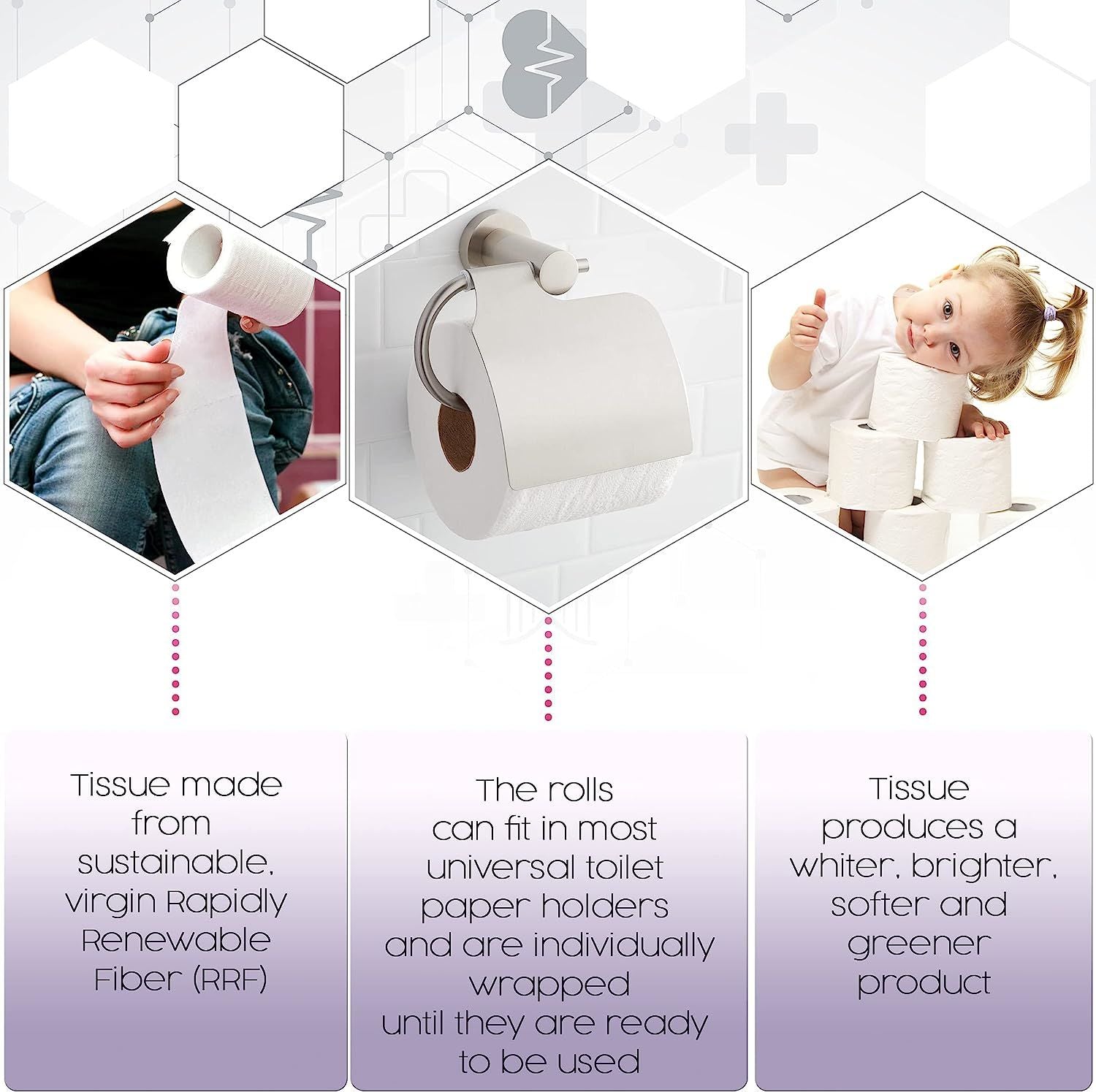 McKesson Toilet Paper Roll. Pack of 80 Tissue Paper 4" x 4.5" White 2-Ply Ultra-Soft Toilet Tissue Standard Size Cored Roll 500 Sheets Bathroom Tissue for Home; Offices; Clinics