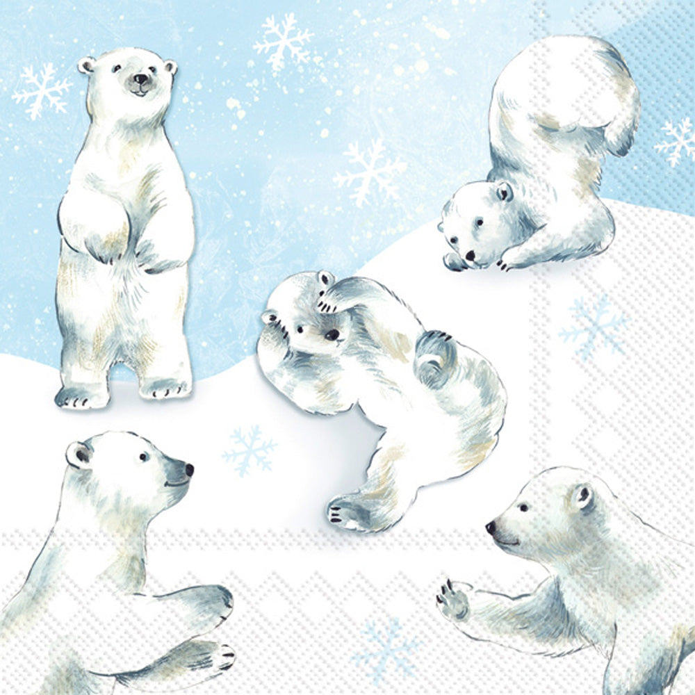 Arctic Ice Blue - Cocktail Napkin