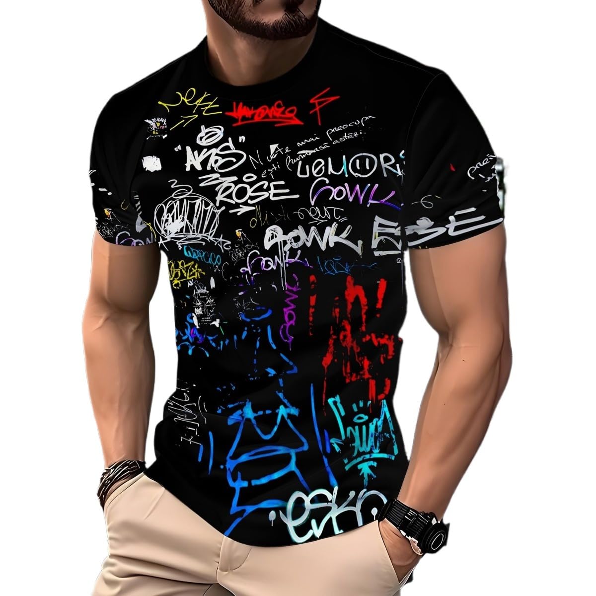 Men's New Summer Comfortable Joker, Loose Short-Sleeved T-Shirt