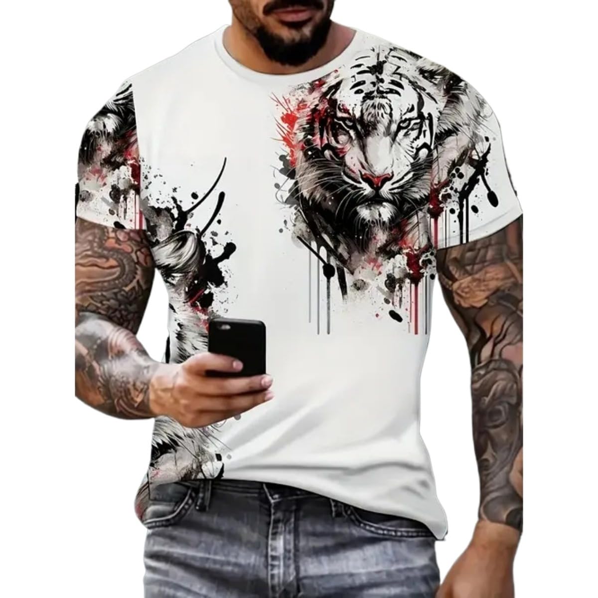 Men's New Summer Comfortable Joker, Loose Short-Sleeved T-Shirt