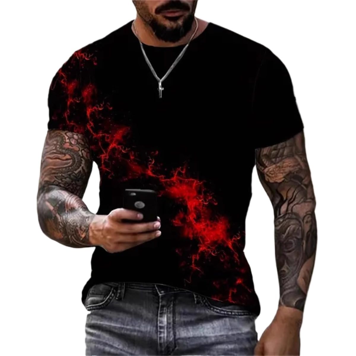 Men's New Summer Comfortable Joker, Loose Short-Sleeved T-Shirt