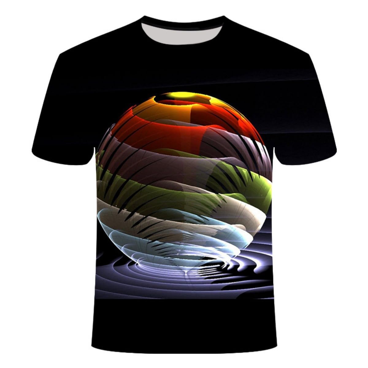 Men's T-Shirt with T-Shirt and Short Sleeves, Personalized 3D Printed T-Shirt