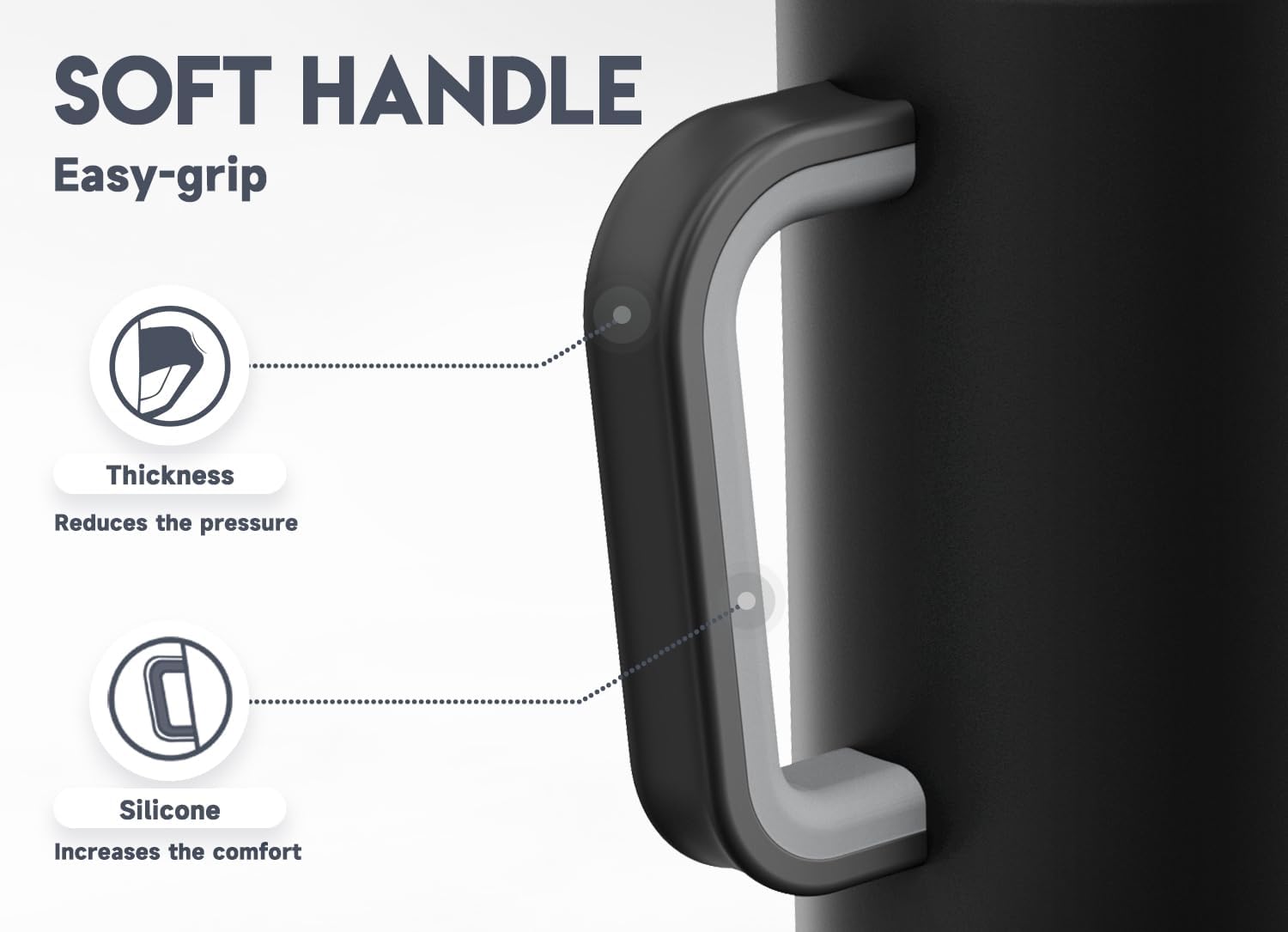 Meoky 40 oz Tumbler with Handle and Straw 2 Pack, Insulated Tumbler with Lid and Straw, Stainless Steel Travel Mug, Keeps Cold for 34 Hours, 100% Leak Proof, Fits in Car Cup Holder (Night & Romance)