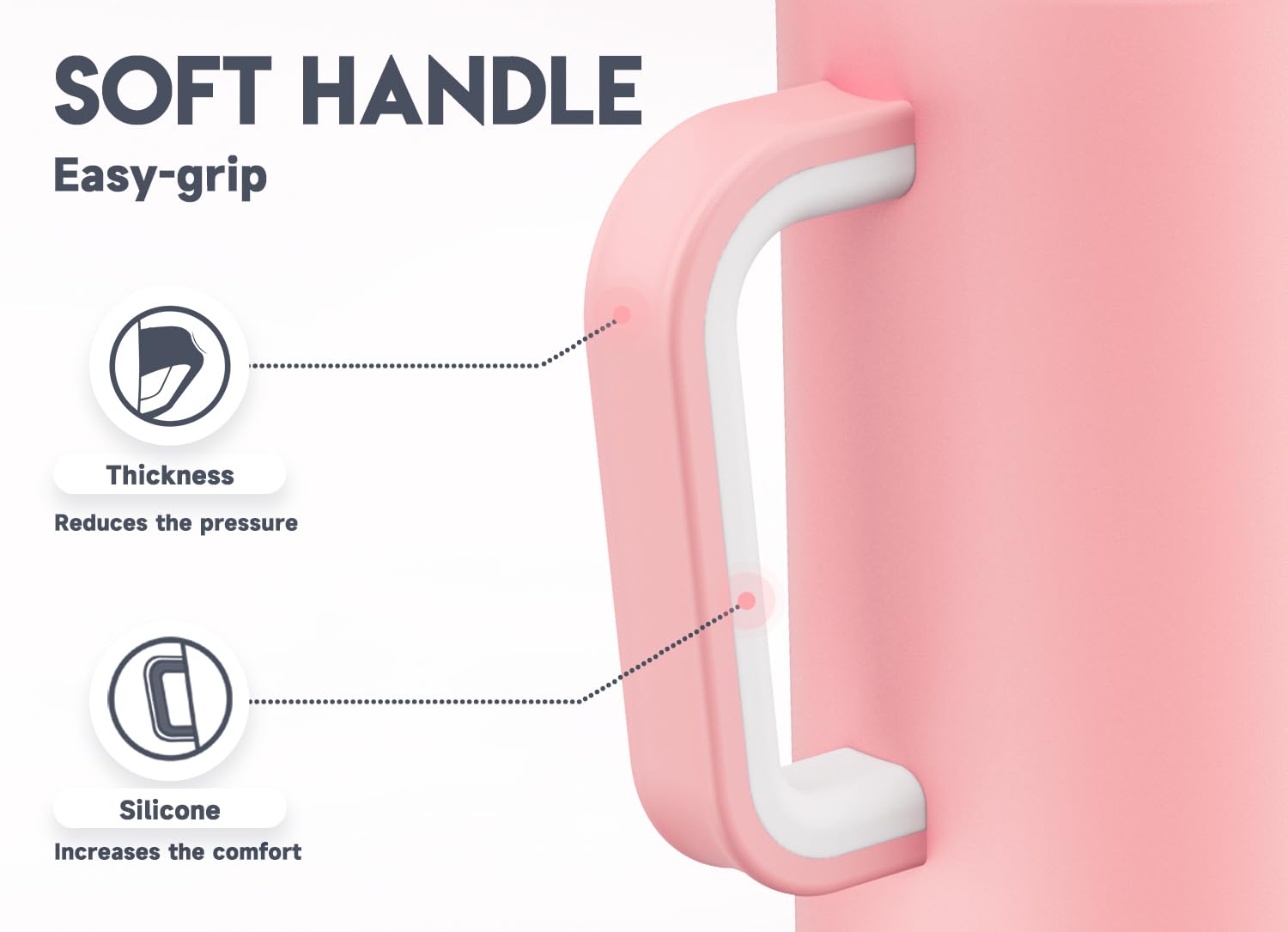 Meoky 40 oz Tumbler with Handle and Straw, Insulated Tumbler with Lid and Straw, Stainless Steel Travel Mug, Keeps Cold for 34 Hours, 100% Leak Proof, Fits in Car Cup Holder (Night)