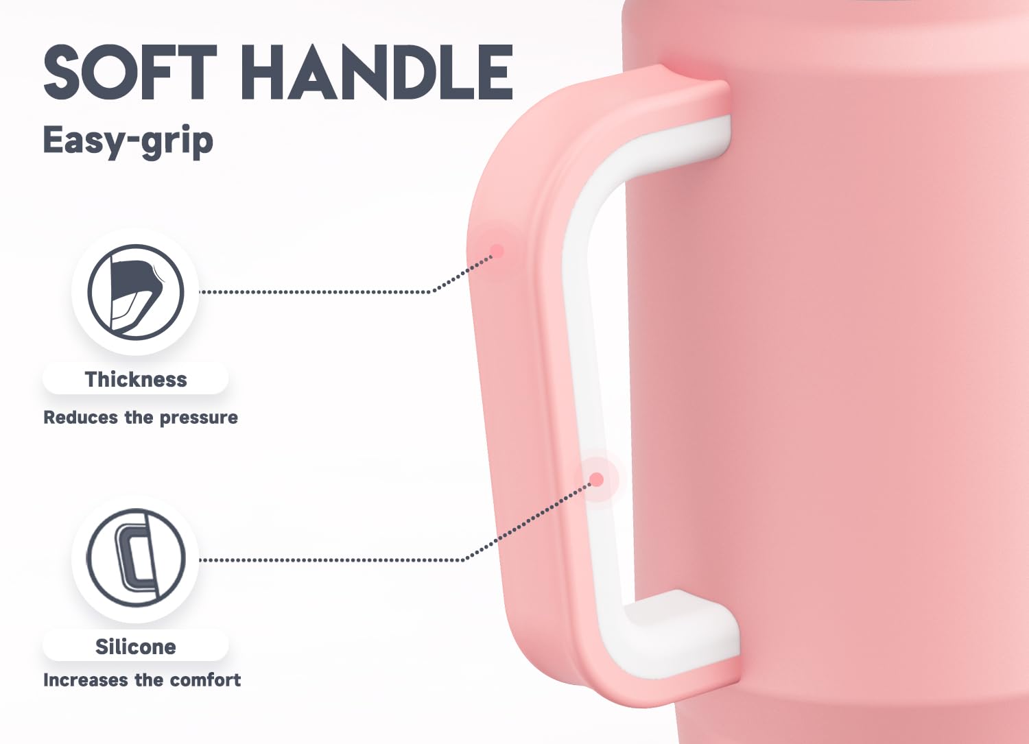 Meoky 40 oz Tumbler with Handle and Straw, Insulated Tumbler with Lid and Straw, Stainless Steel Travel Mug, Keeps Cold for 34 Hours, 100% Leak Proof, Fits in Car Cup Holder (Night)