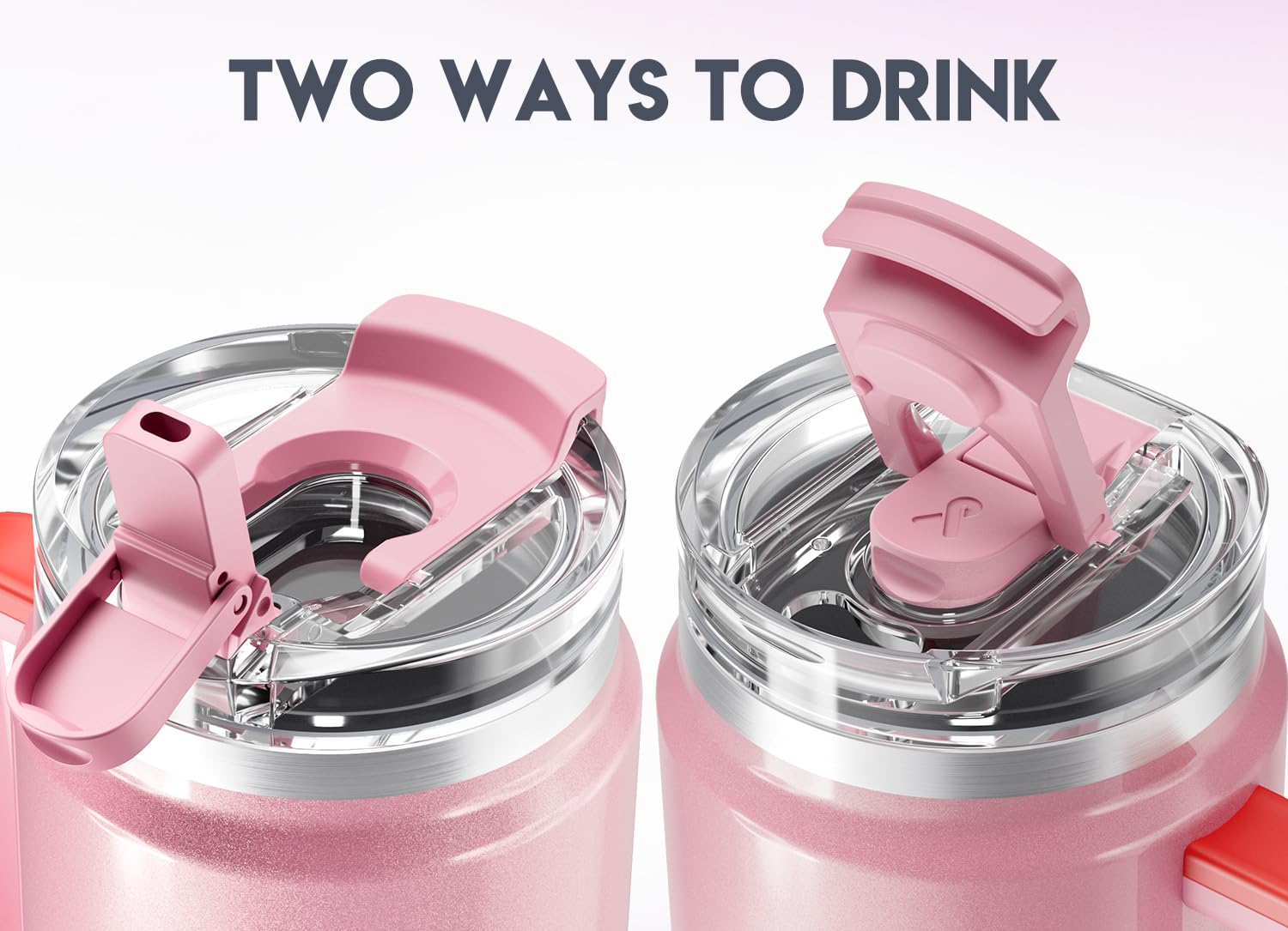 Meoky 40 oz Tumbler with Handle and Straw, Insulated Tumbler with Lid and Straw, Stainless Steel Travel Mug, Keeps Cold for 34 Hours, 100% Leak Proof, Fits in Car Cup Holder (Night)