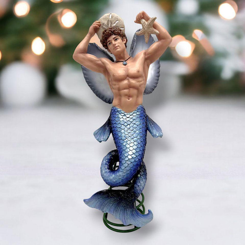 Merman Blue Angel Tree Topper by December Diamonds - New for 2024