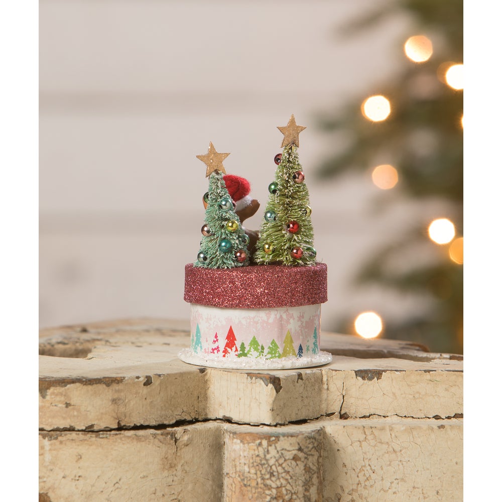 Merry Brights Deer on Box by Bethany Lowe Designs