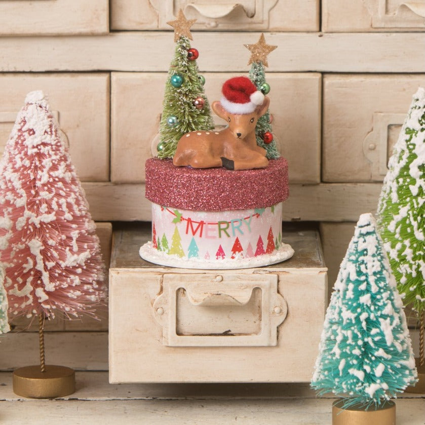 Merry Brights Deer on Box by Bethany Lowe Designs