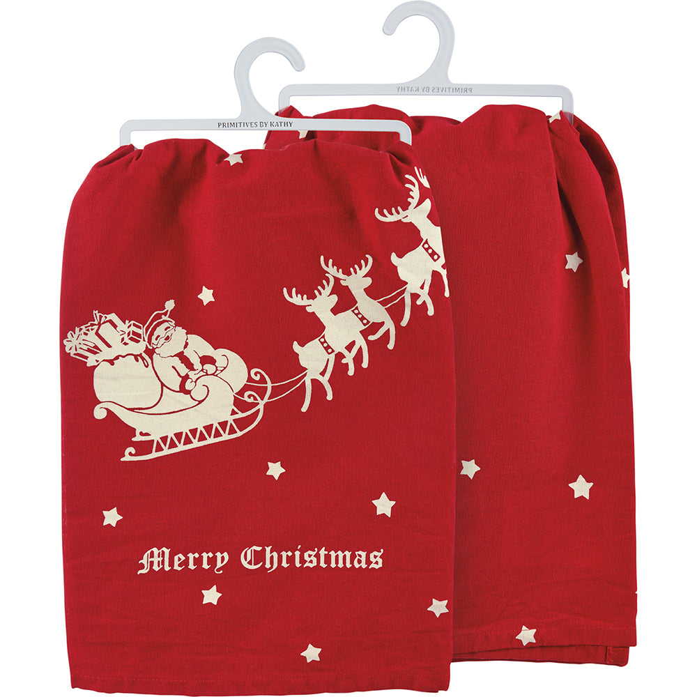 Merry Christmas Vintage Kitchen Towel