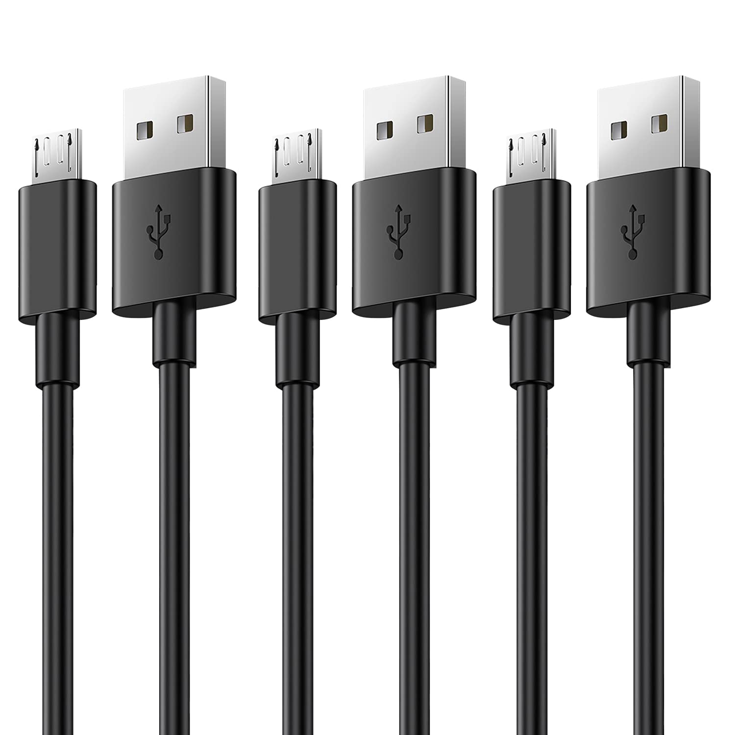 Micro USB Cable,[10ft3Pack] by Ailun,High Speed 2.0 USB A Male to Micro USB Sync & Charging Nylon Braided Cable for Android Smartphone Tablets Wall and Car Charger Connection[Silver&Blackwhite]
