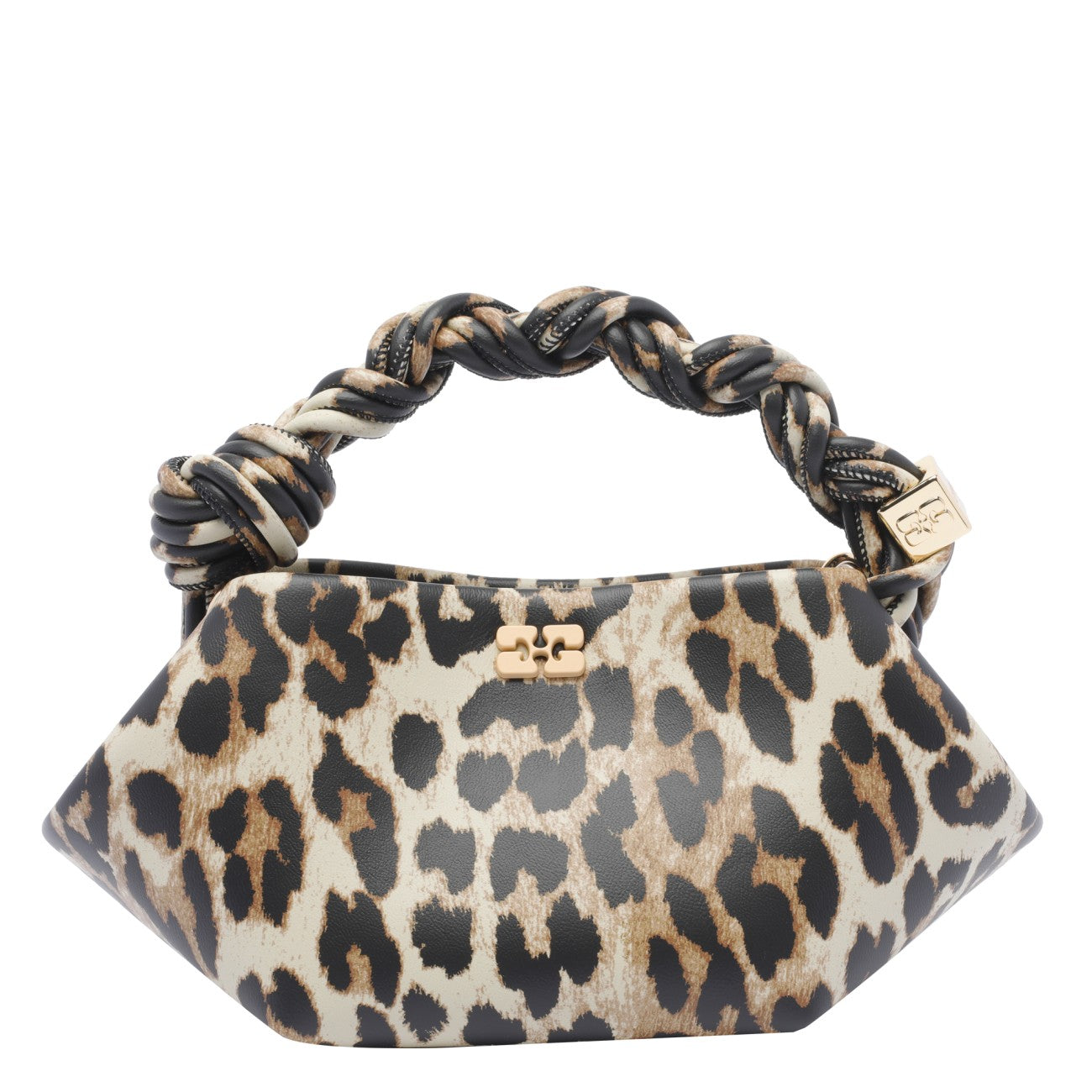 Ganni Women Mini Leopard Bou Handbag
