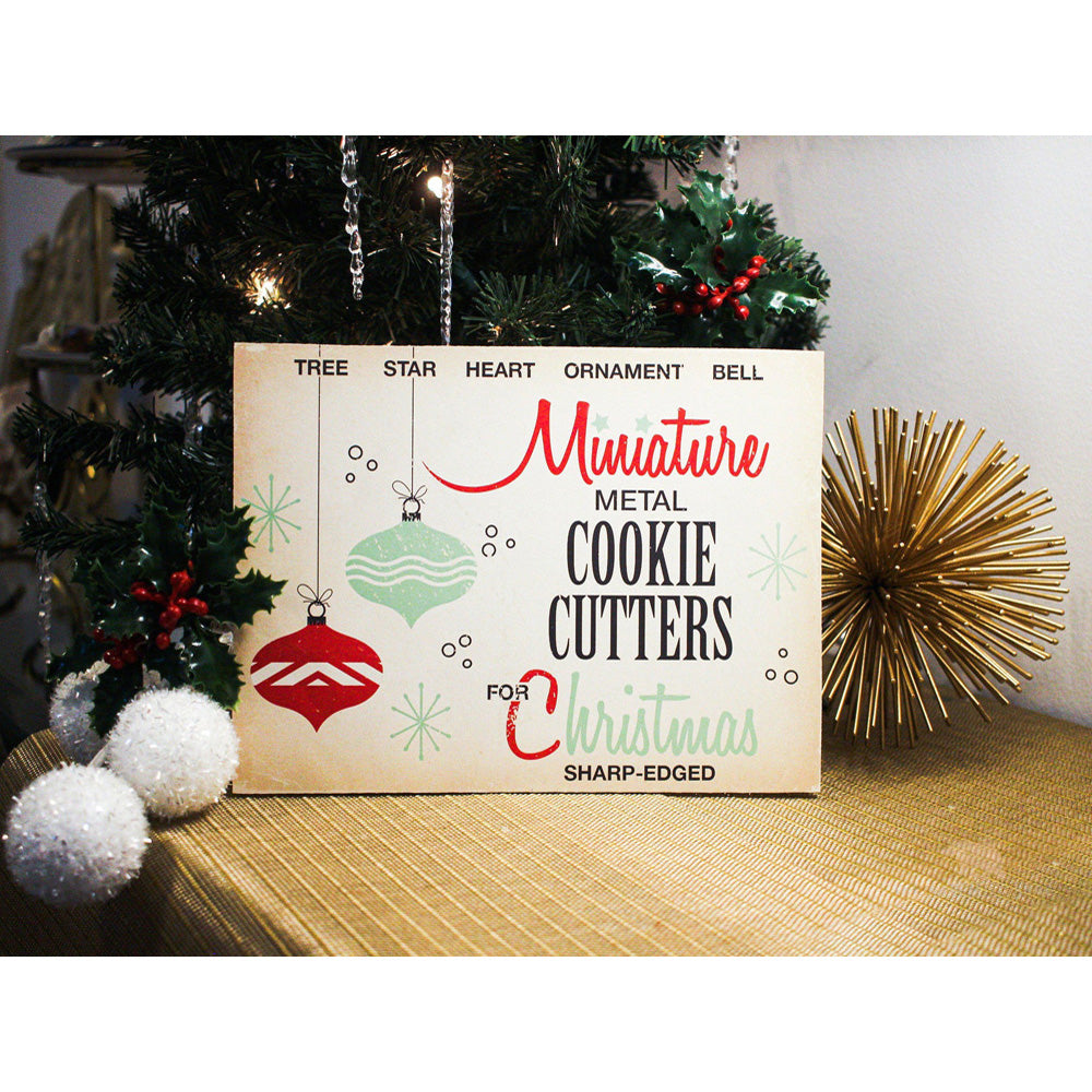 Miniature Cookie Christmas Decor Box Wood Cutout