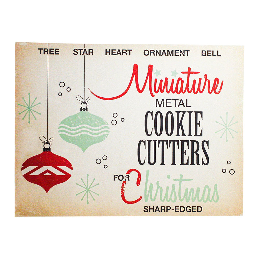 Miniature Cookie Christmas Decor Box Wood Cutout
