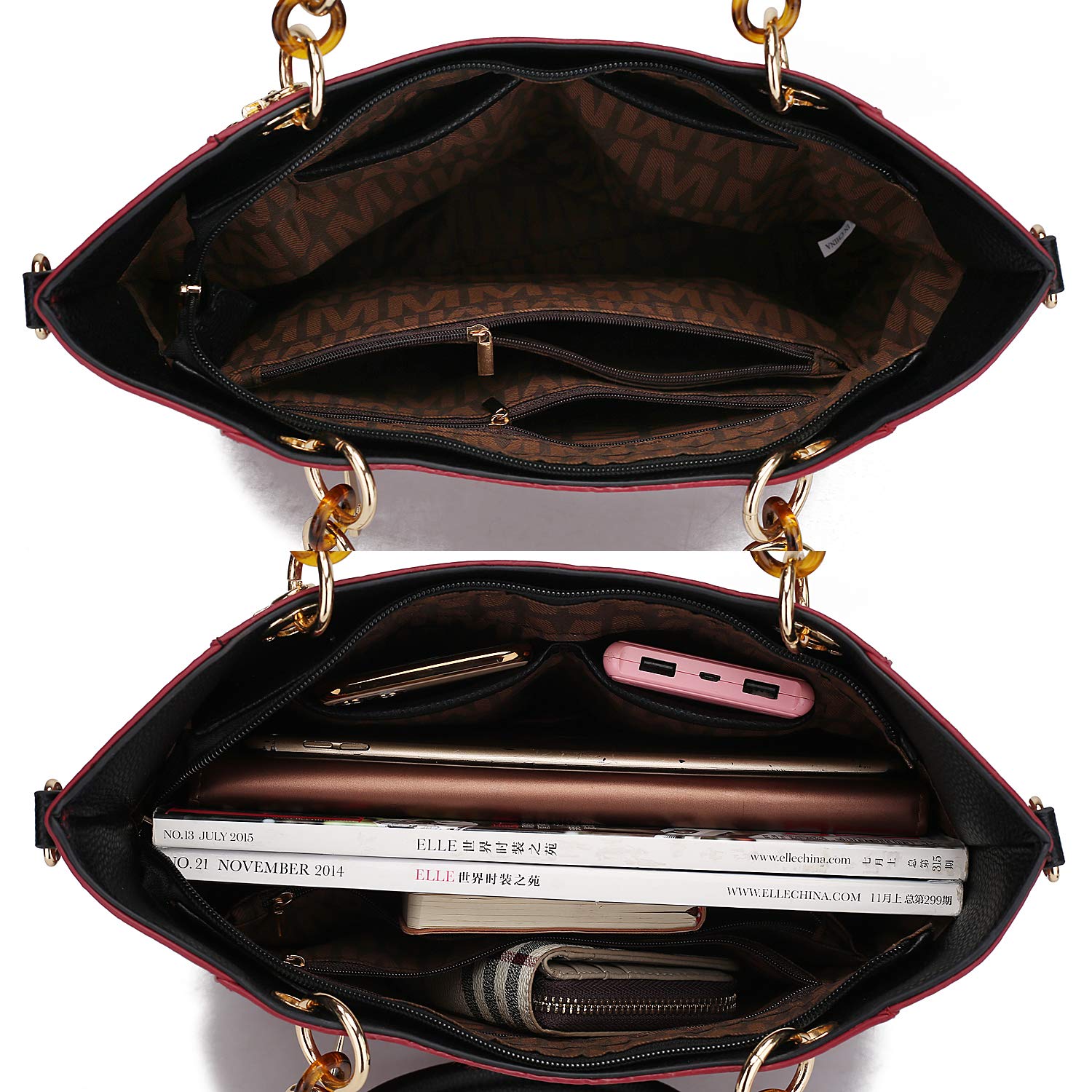 MKF Collection Shoulder Bag for Women, Vegan Leather Handbag Purse Top-Handle Crossbody Bag Tote Bag by Mia K