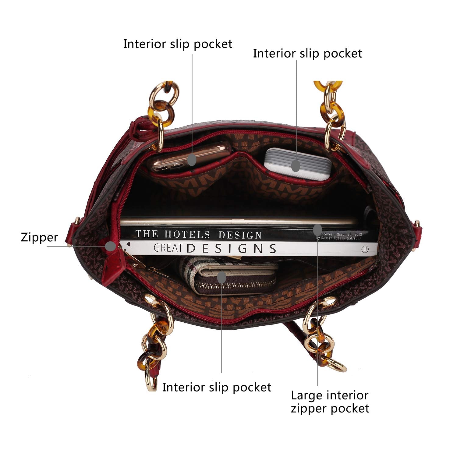 MKF Collection Shoulder Bag for Women, Vegan Leather Handbag Purse Top-Handle Crossbody Bag Tote Bag by Mia K