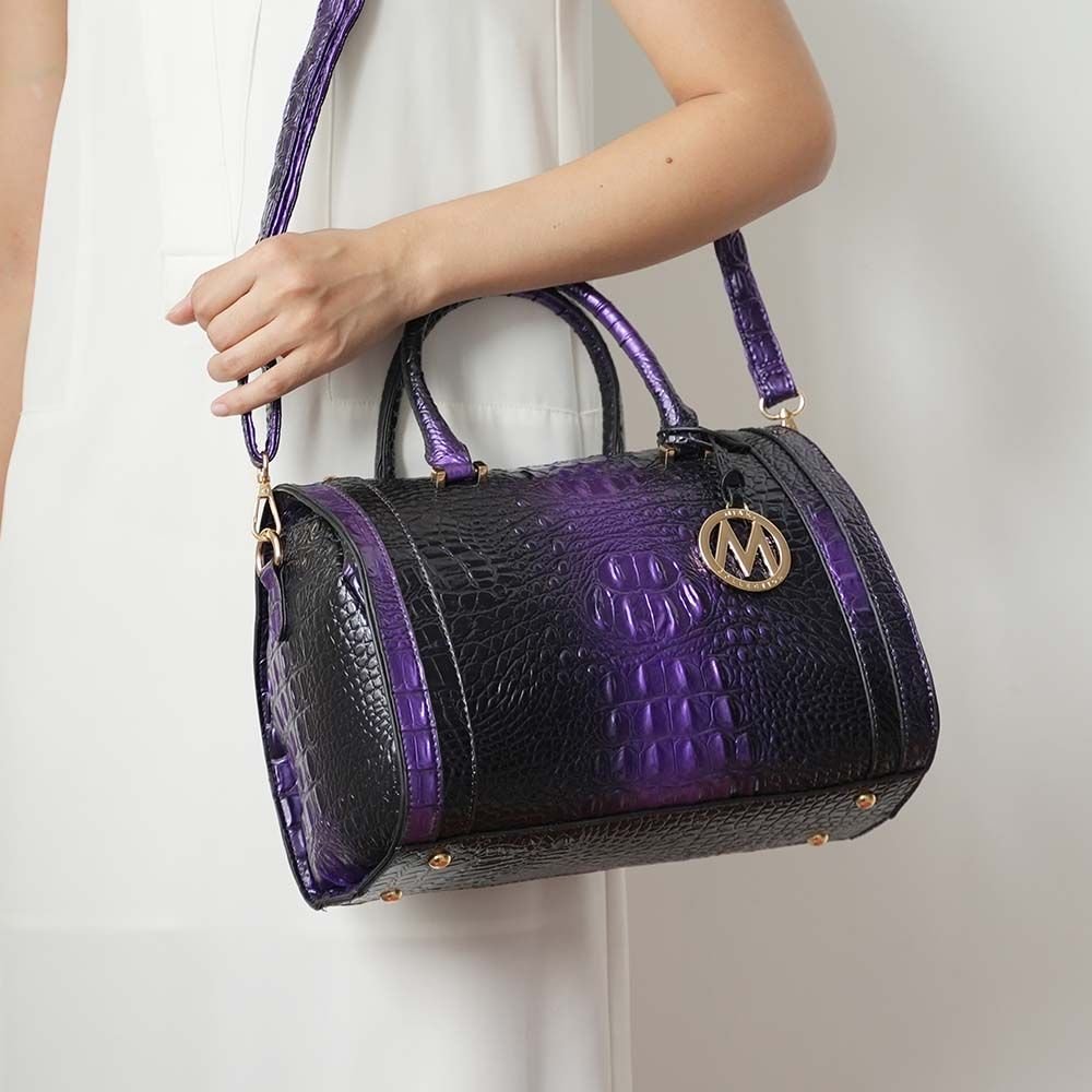 MKF Collection Usal Croc-Embossed Satchel Women's Bag by Mia K