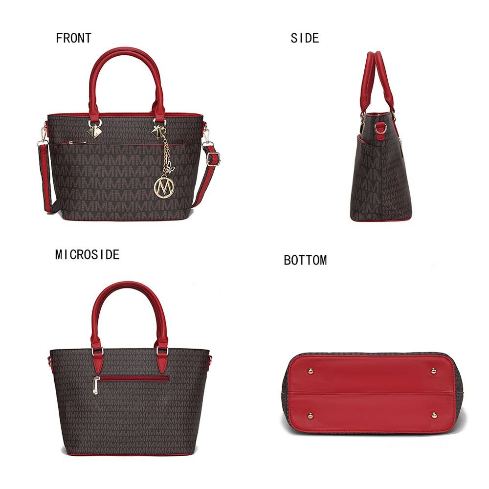 MKF Collection Yonah Tote Signature Printed Vegan Leather by Mia K