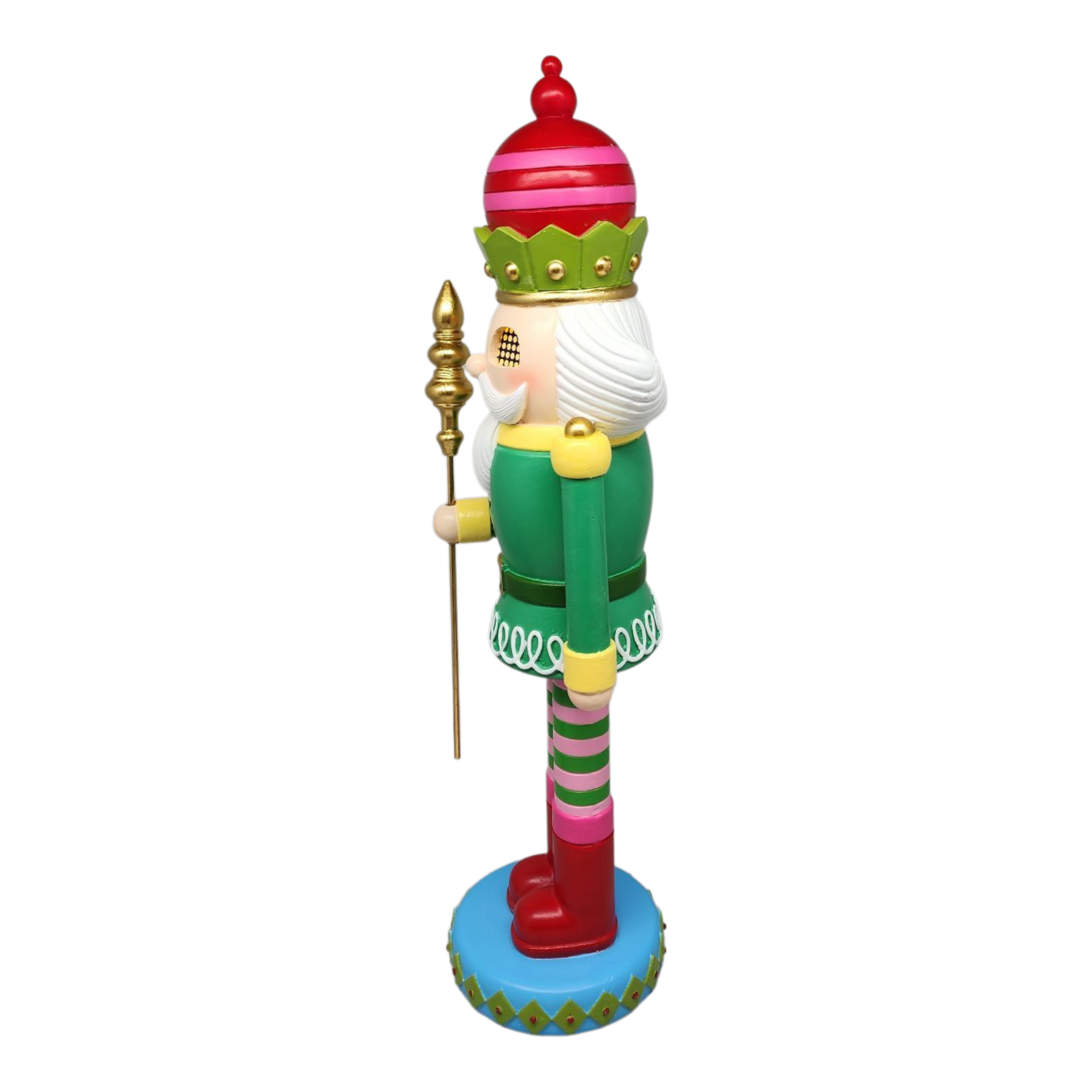 Resin Nutcracker with Moving Digital Eyes - 19 Inch