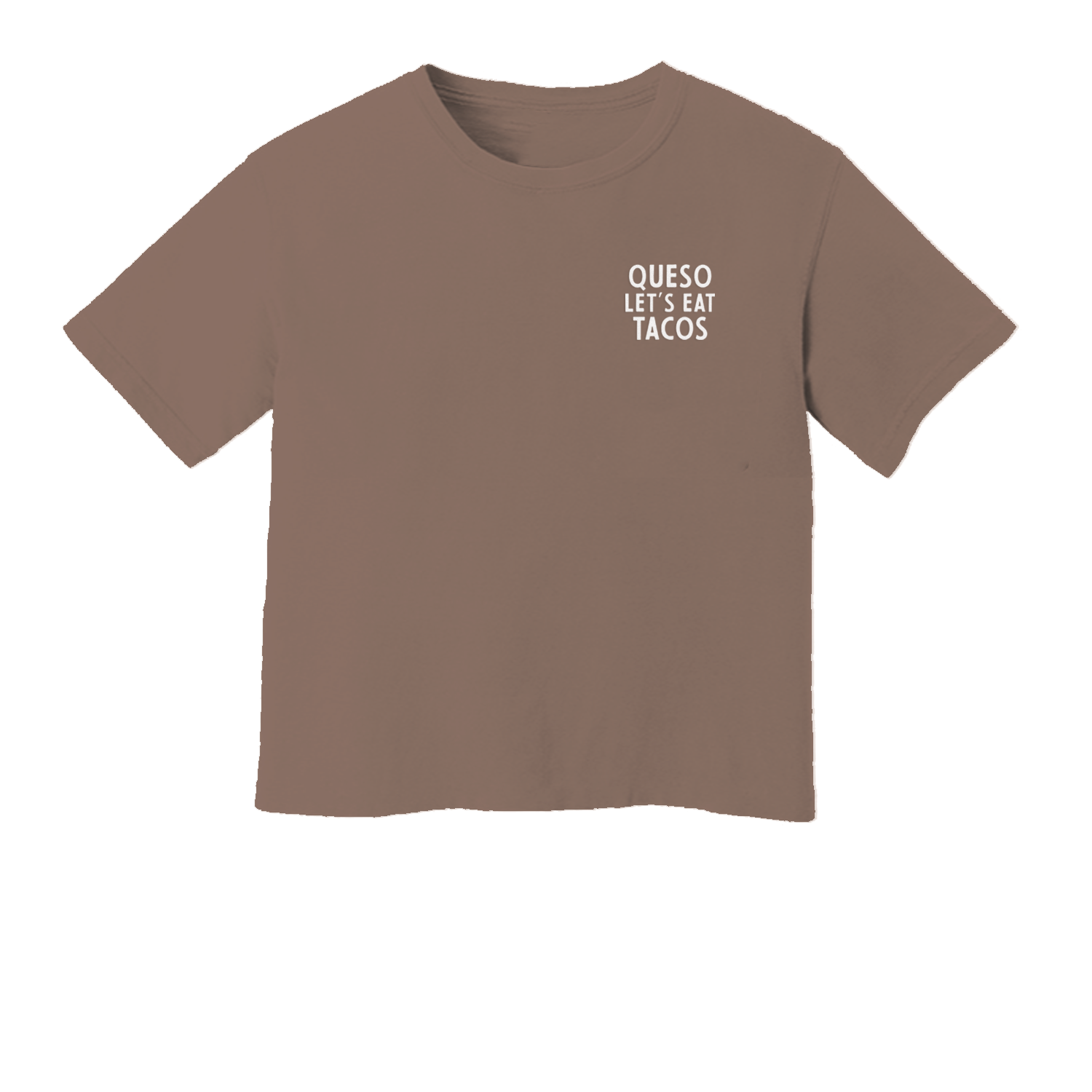Queso Let's Eat Tacos Washed Crop Tee