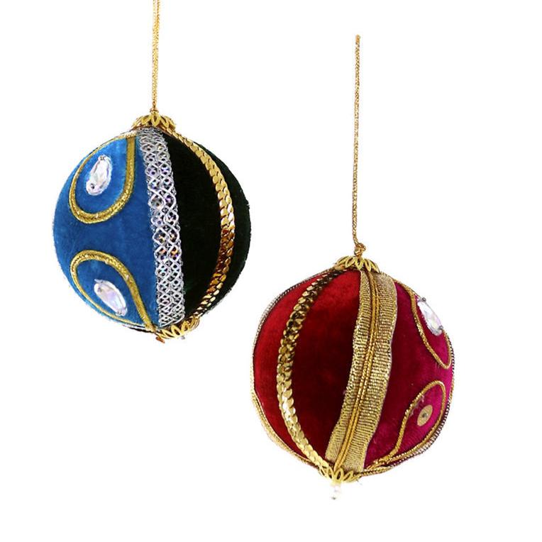 Mod Velvet Bauble 2 Asst by Cody Foster