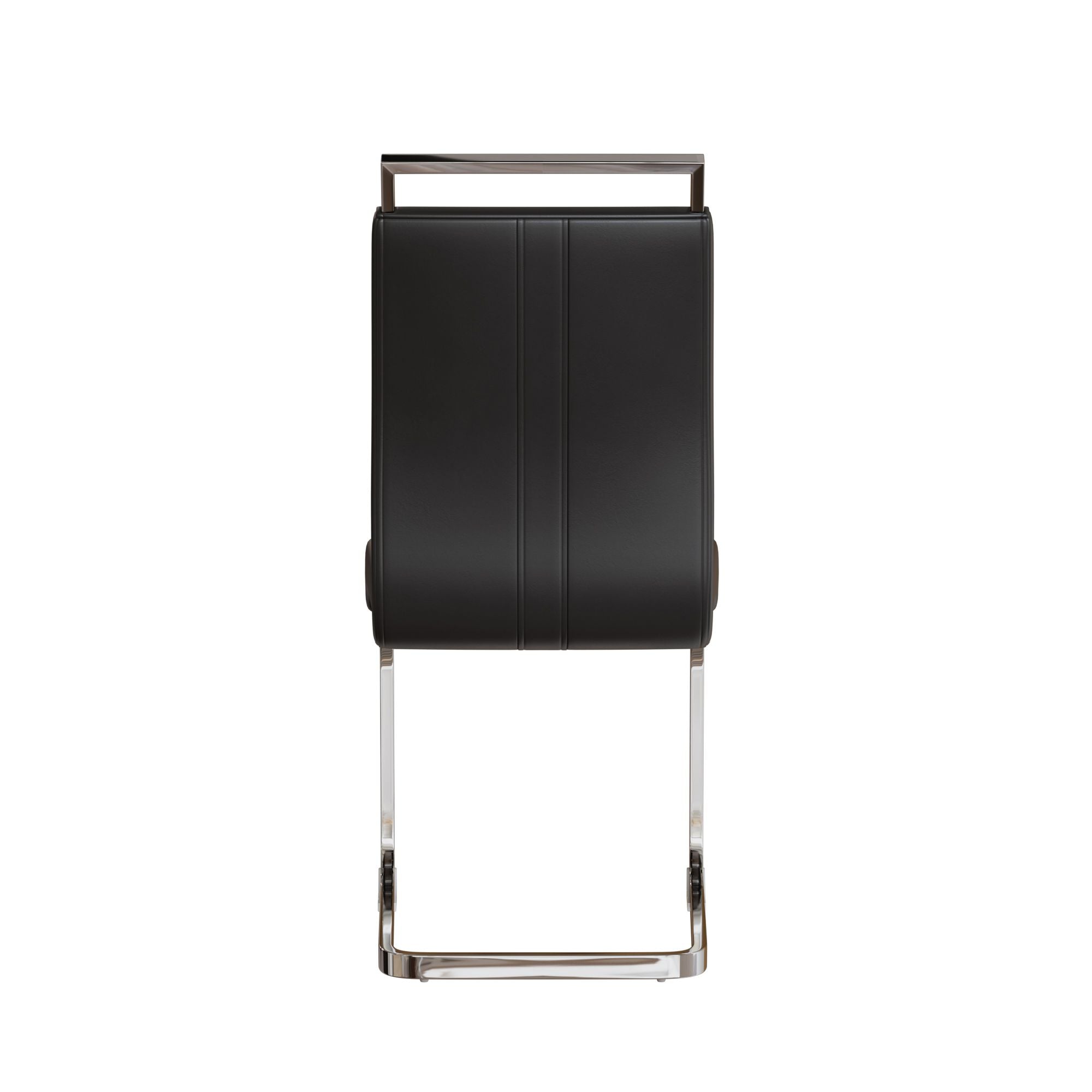 Modern Dining Chairs,PU Faux Leather High Back Upholstered Side Chair with C-shaped Tube plating Metal Legs for Dining Room Kitchen Vanity Patio Club Guest Office Chair (Set of 4)