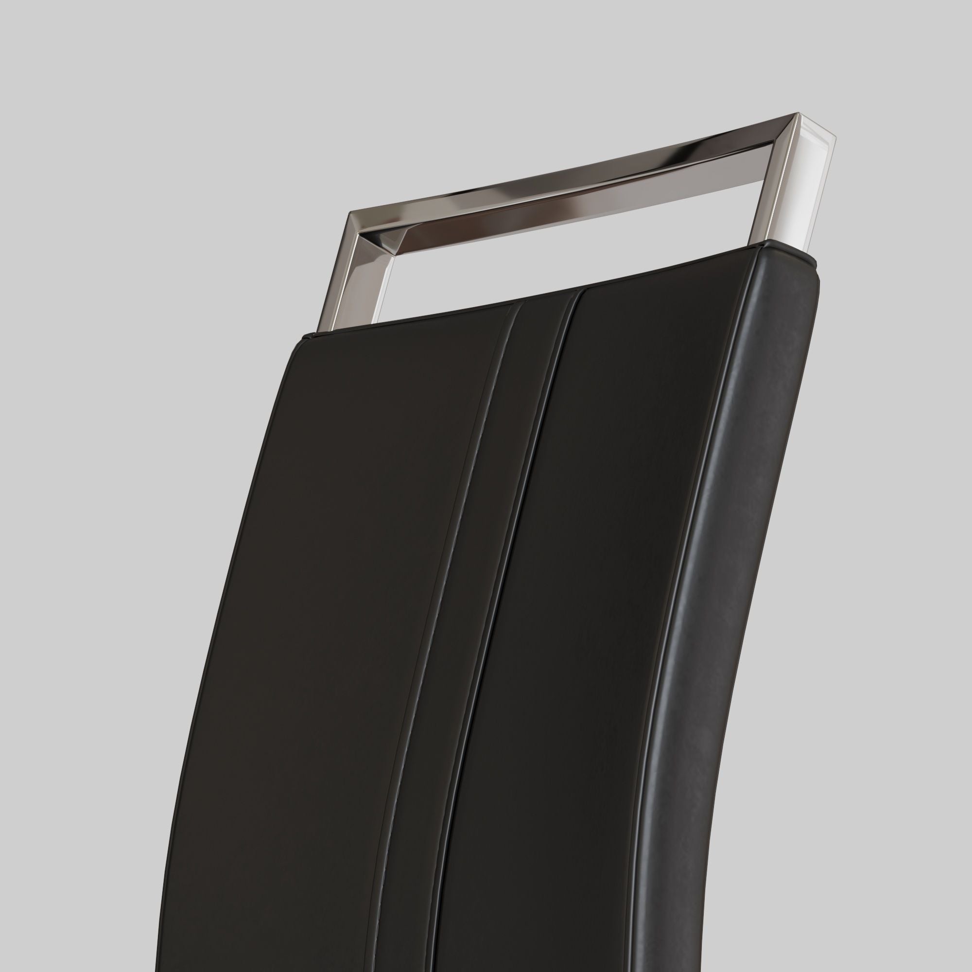 Modern Dining Chairs,PU Faux Leather High Back Upholstered Side Chair with C-shaped Tube plating Metal Legs for Dining Room Kitchen Vanity Patio Club Guest Office Chair (Set of 4)