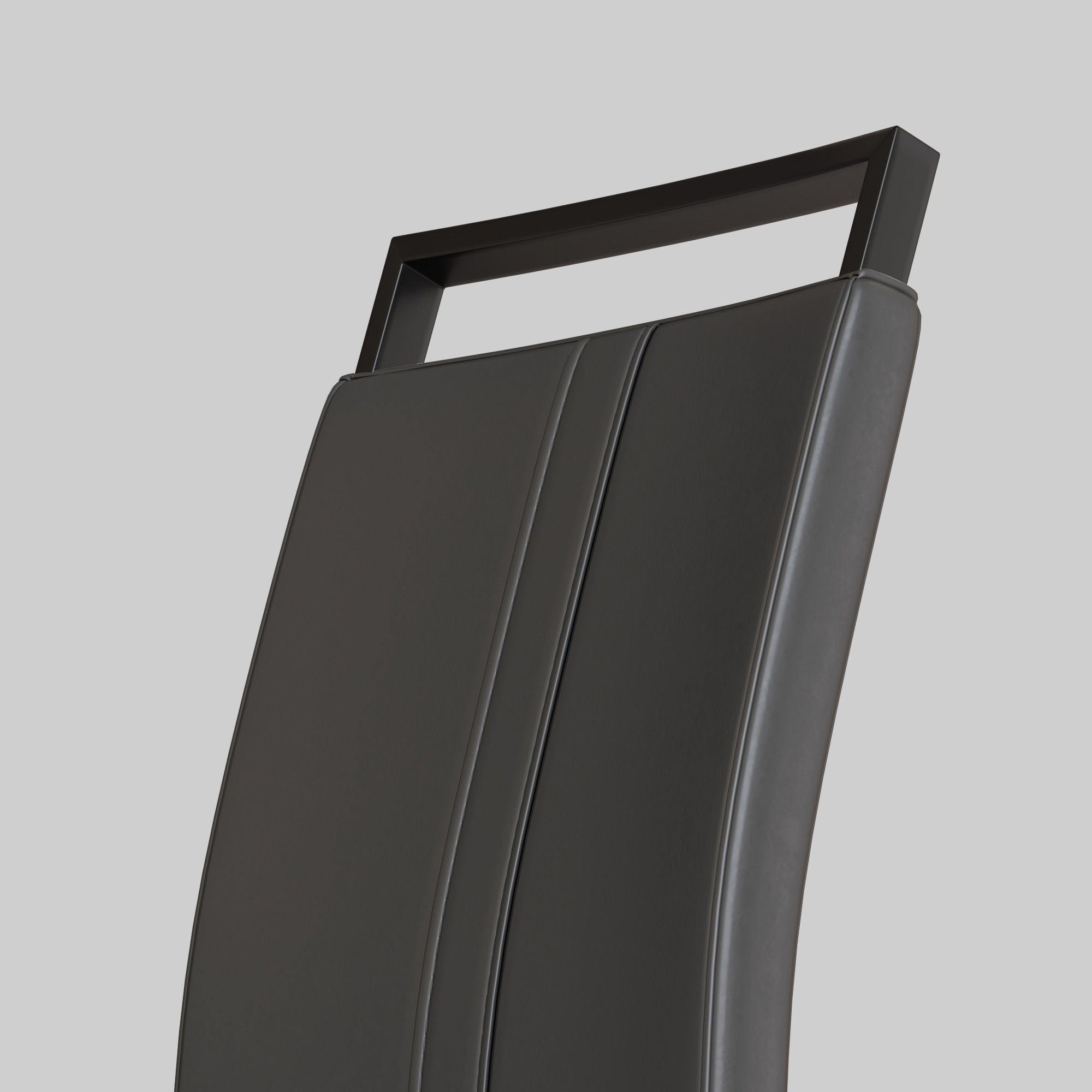 Modern Dining Chairs,PU Faux Leather High Back Upholstered Side Chair with C-shaped Tube plating Metal Legs for Dining Room Kitchen Vanity Patio Club Guest Office Chair (Set of 4)