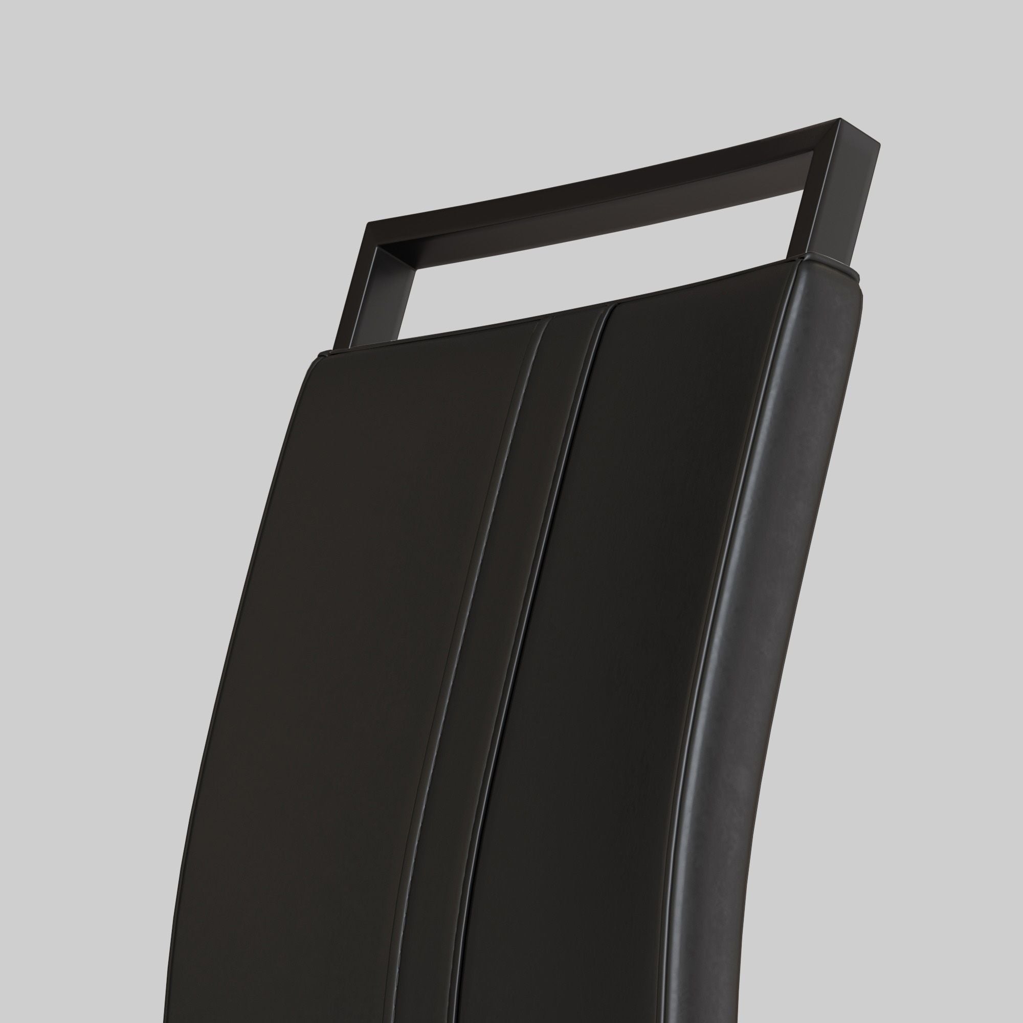 Modern Dining Chairs,PU Faux Leather High Back Upholstered Side Chair with C-shaped Tube plating Metal Legs for Dining Room Kitchen Vanity Patio Club Guest Office Chair (Set of 4)