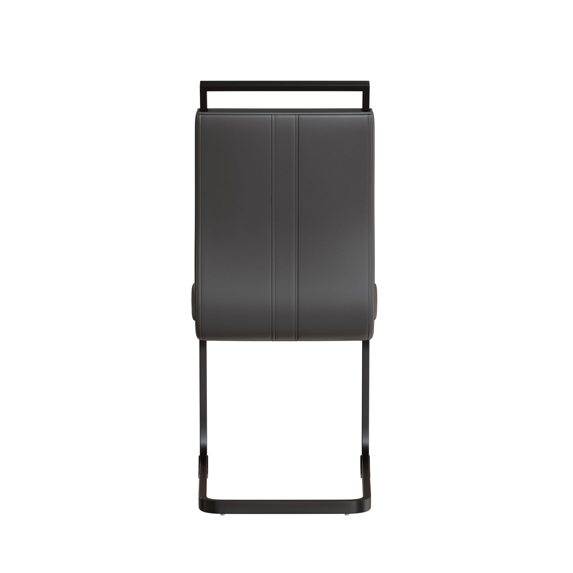 Modern Dining Chairs,PU Faux Leather High Back Upholstered Side Chair with C-shaped Tube plating Metal Legs for Dining Room Kitchen Vanity Patio Club Guest Office Chair (Set of 4)