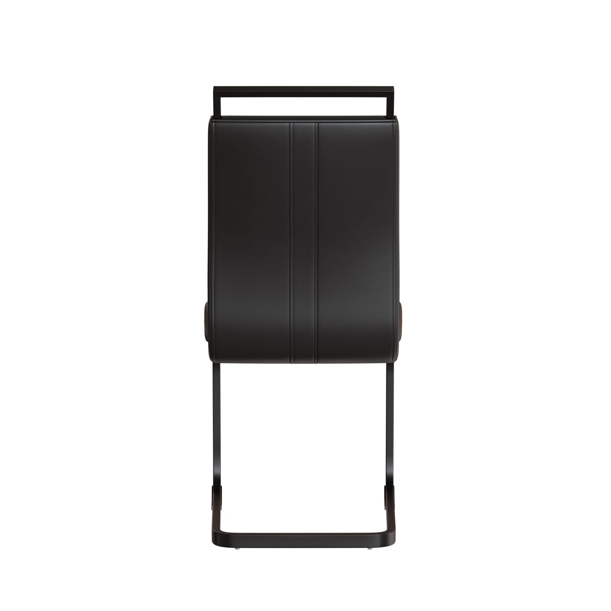 Modern Dining Chairs,PU Faux Leather High Back Upholstered Side Chair with C-shaped Tube plating Metal Legs for Dining Room Kitchen Vanity Patio Club Guest Office Chair (Set of 4)