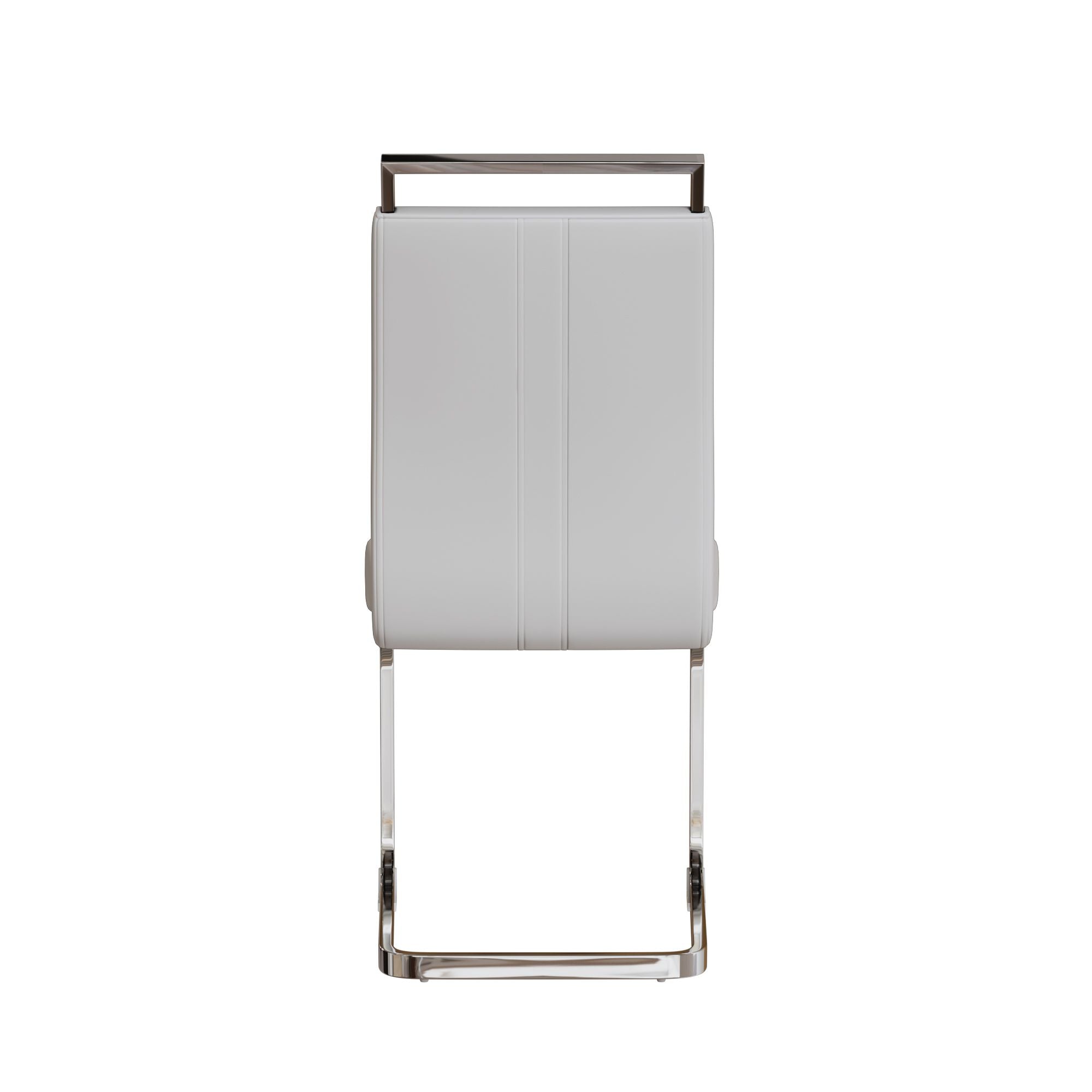 Modern Dining Chairs,PU Faux Leather High Back Upholstered Side Chair with C-shaped Tube plating Metal Legs for Dining Room Kitchen Vanity Patio Club Guest Office Chair (Set of 4)