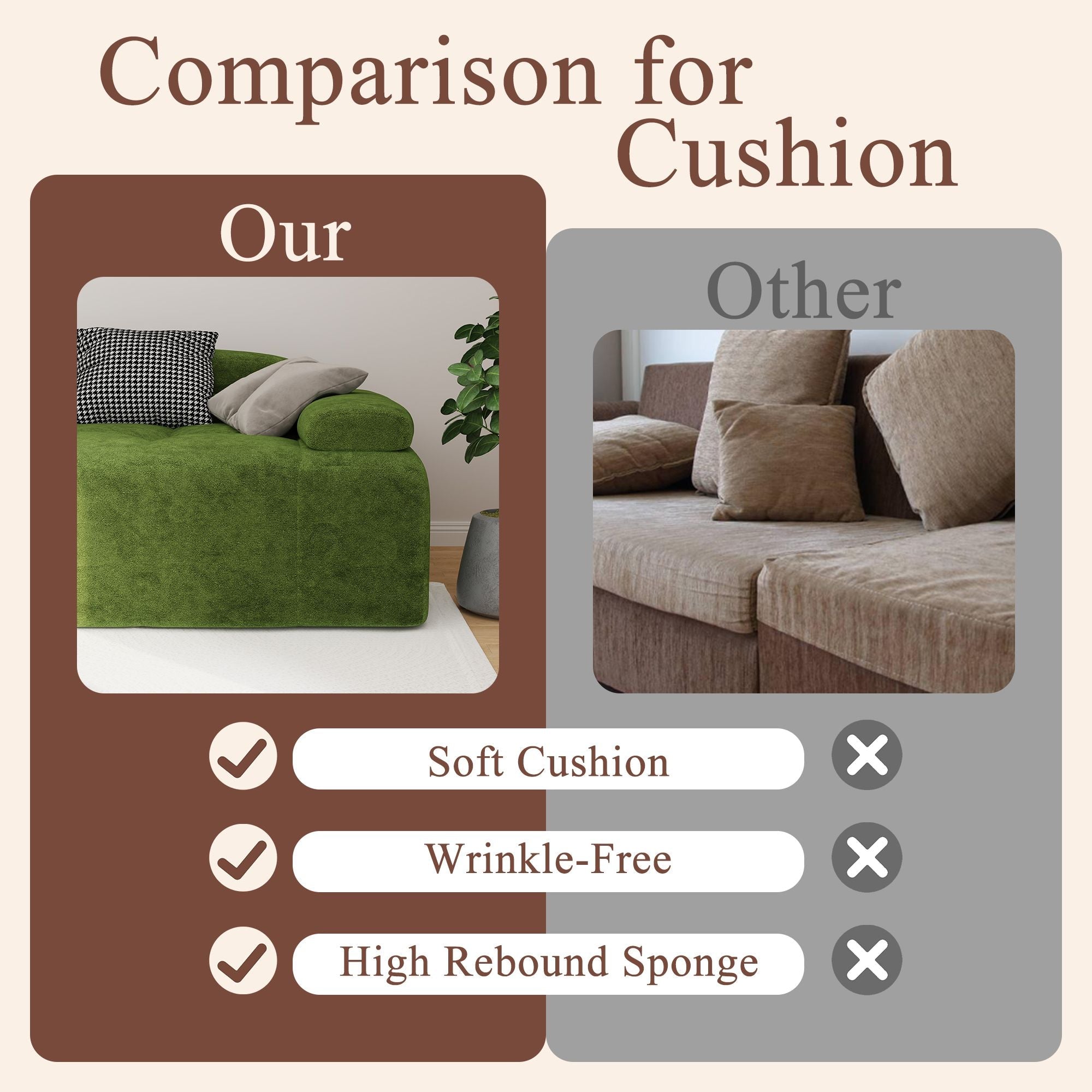 Modern Sofa Bed,Velvet Sleeper Couch,3 Seater Tufted Sofa,And Adjustable Backrests For Small Spaces, Living Room, Bedroom