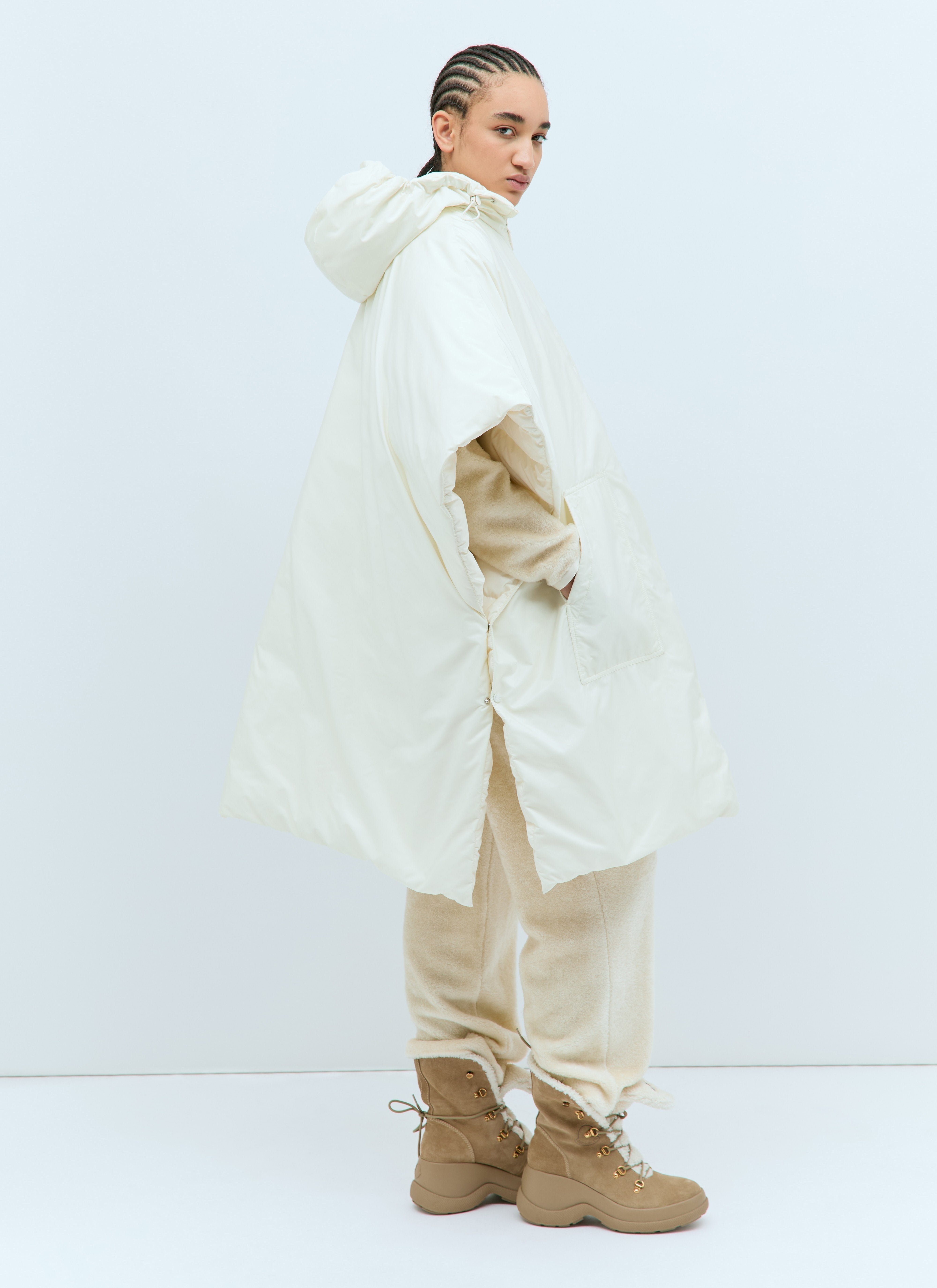 Moncler Women Hooded Padded Cape