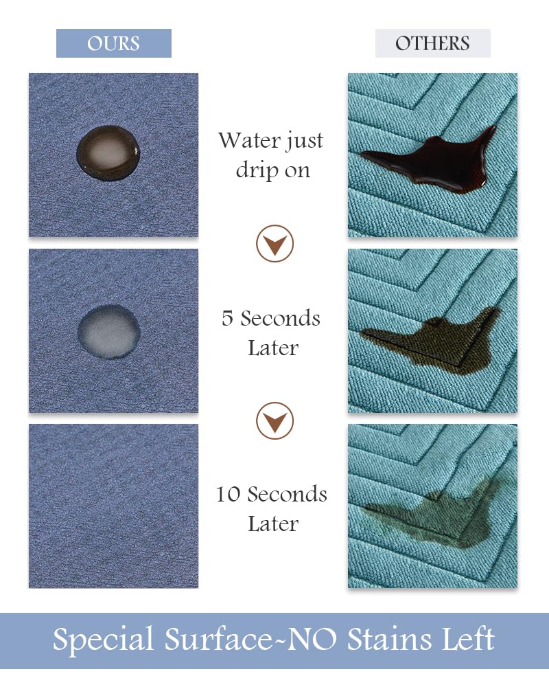 MontVoo-Bath Mat-Bathroom Mat Rug Non Slip Super Absorbent Stain Resistant Quick Dry Thin Bathroom Rug-Bath Mats for Bathroom Floor Bathtub Vanity-Bathmat Bath Rug Easy Care-17"x27" Grey