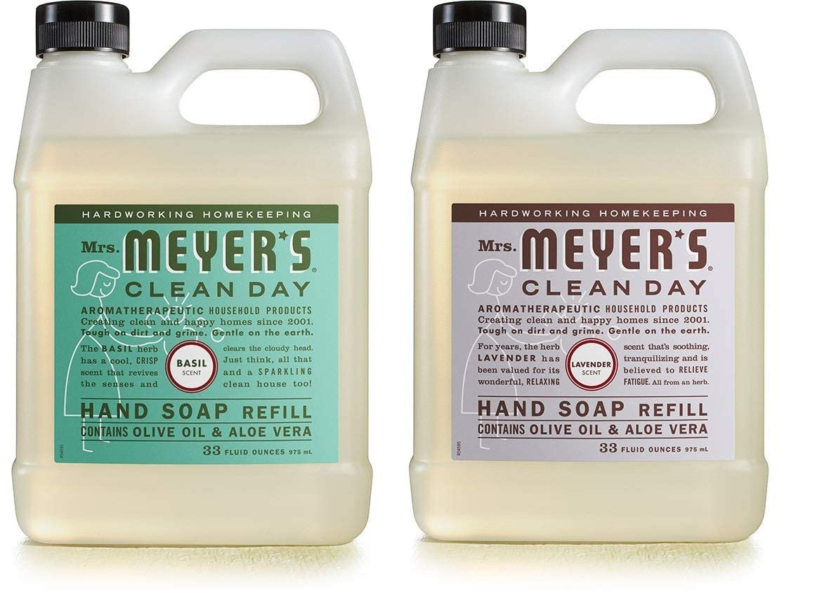 MRS. MEYER'S CLEAN DAY Liquid Hand Soap Refill, Cruelty Free and Biodegradable Formula, Lavender Scent, 33 Fl Oz (Pack of 1)