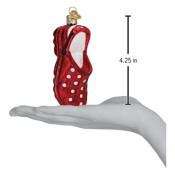 Rubber Clog Glass Ornament