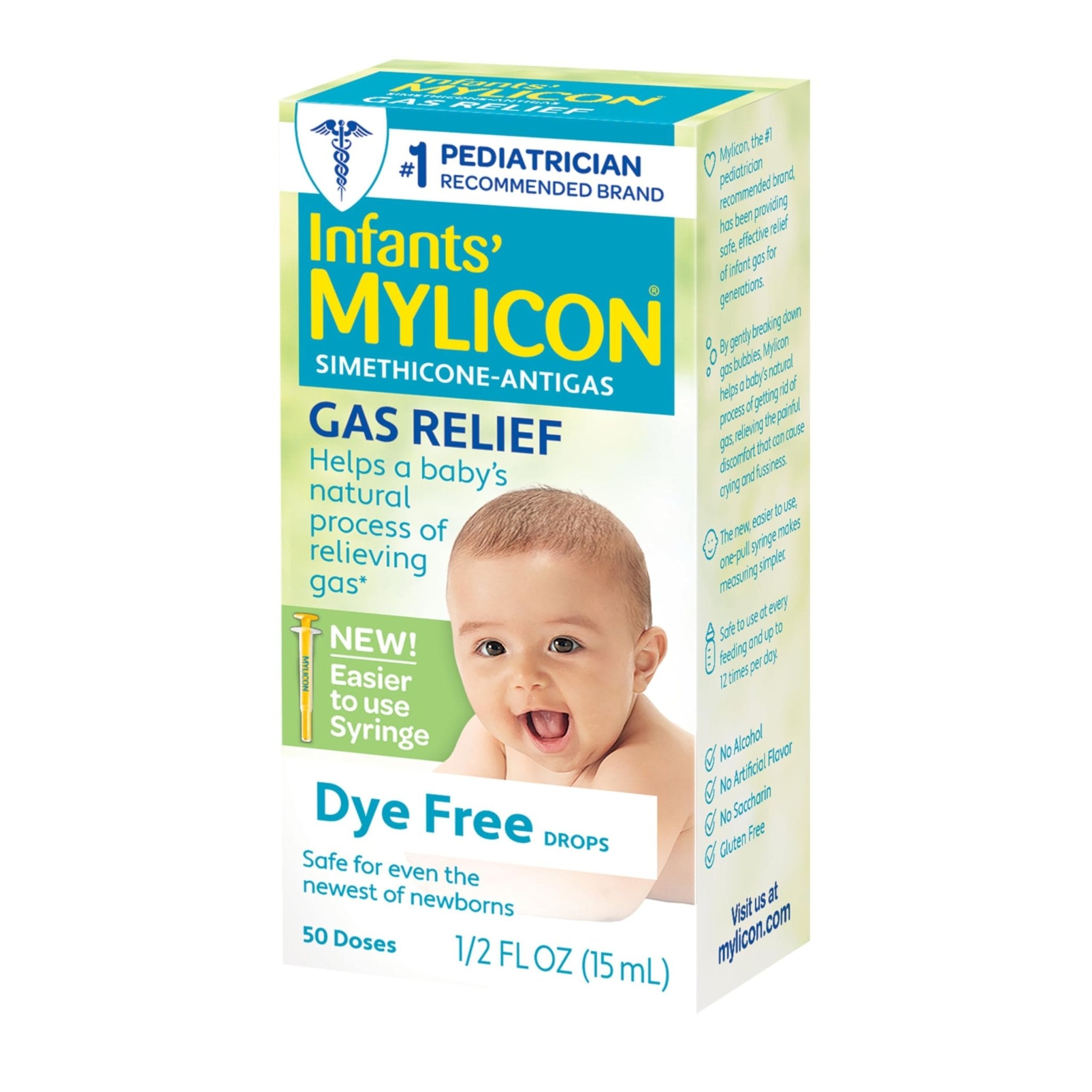 MYLICON Infants Gas Relief Drops for Infants and Babies, Dye Free Formula, 1 Fluid Ounce