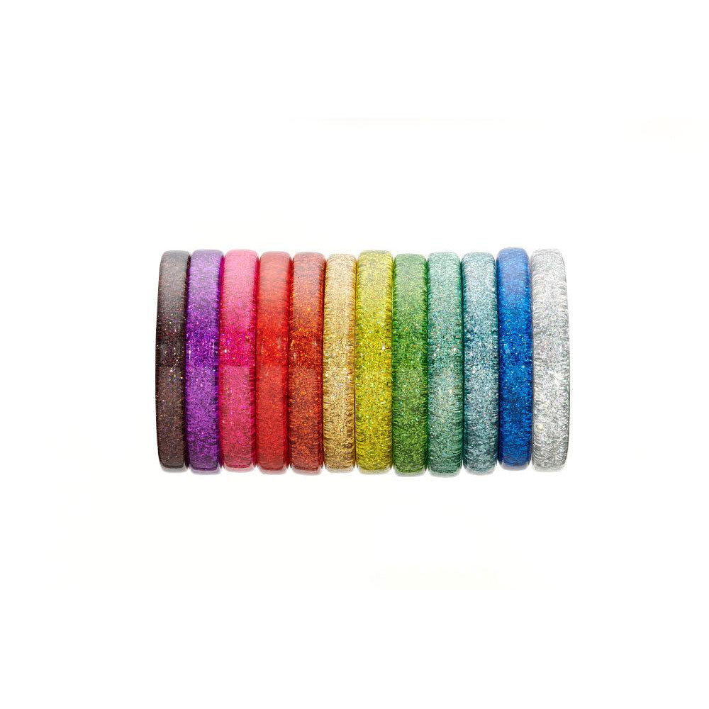 Narrow Purple Glitter Bangle by Splendette