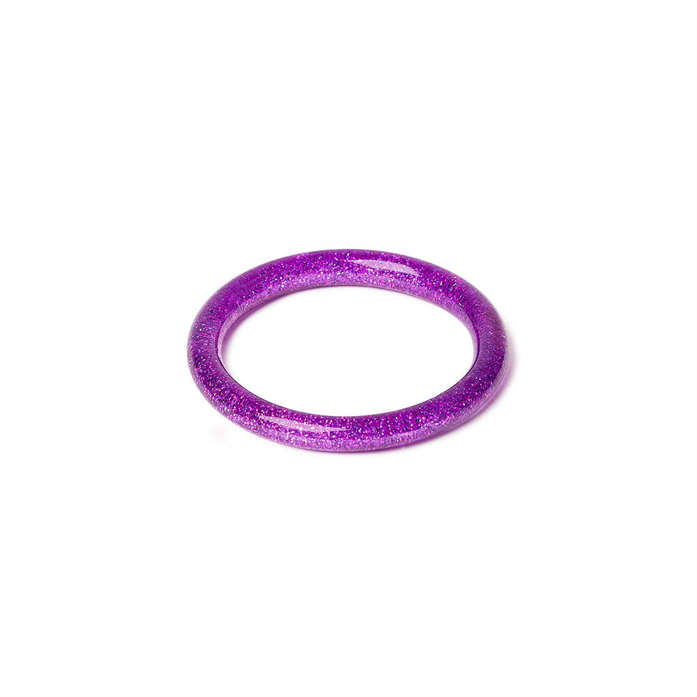 Narrow Purple Glitter Bangle by Splendette