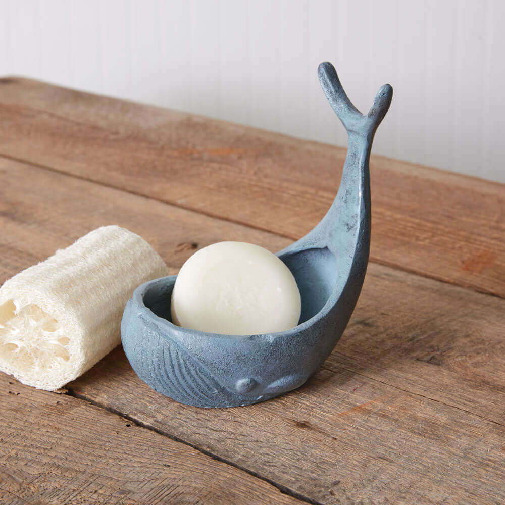 Nautical Whale Soap Dish in Cast Iron