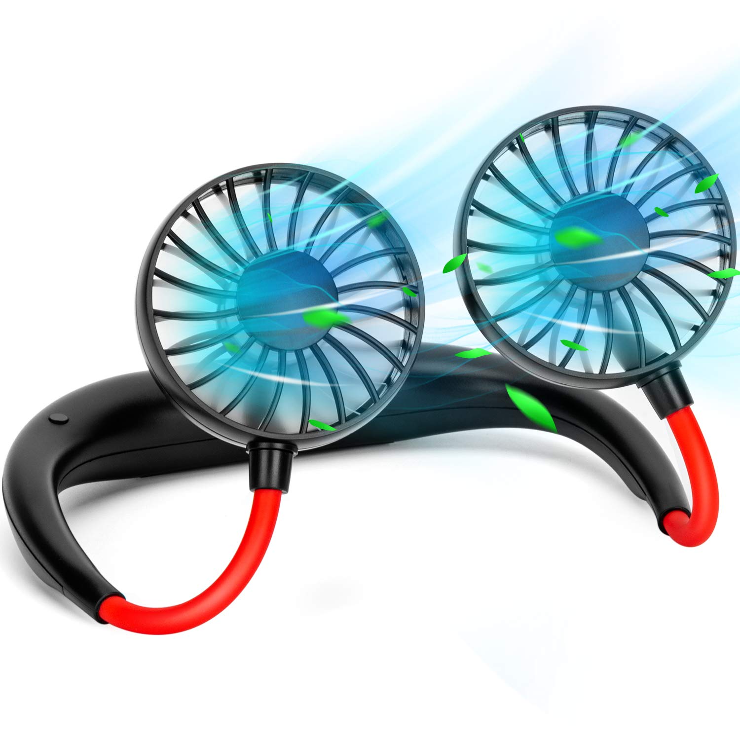 Neck Fan Portable Rechargeable: Personal Cooling Wearable Fan Around your Neck that Blow Cold Air for Men Women - Usb Should Fan Battery Operated for Travel and Outdoor Sports