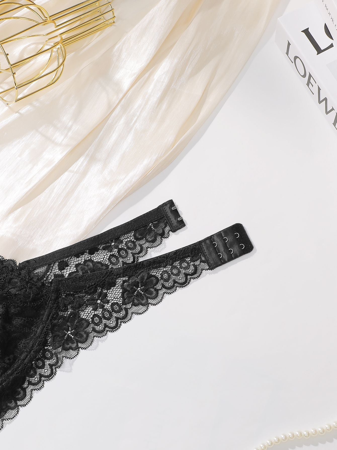 Neck-hanging sexy bra, lace lingerie, sexy underwear