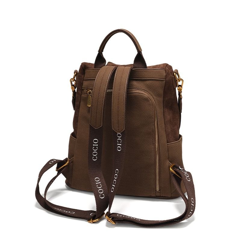 New brown shoulder bag simple hundred models women's travel backpack cross-border hot models women's bags