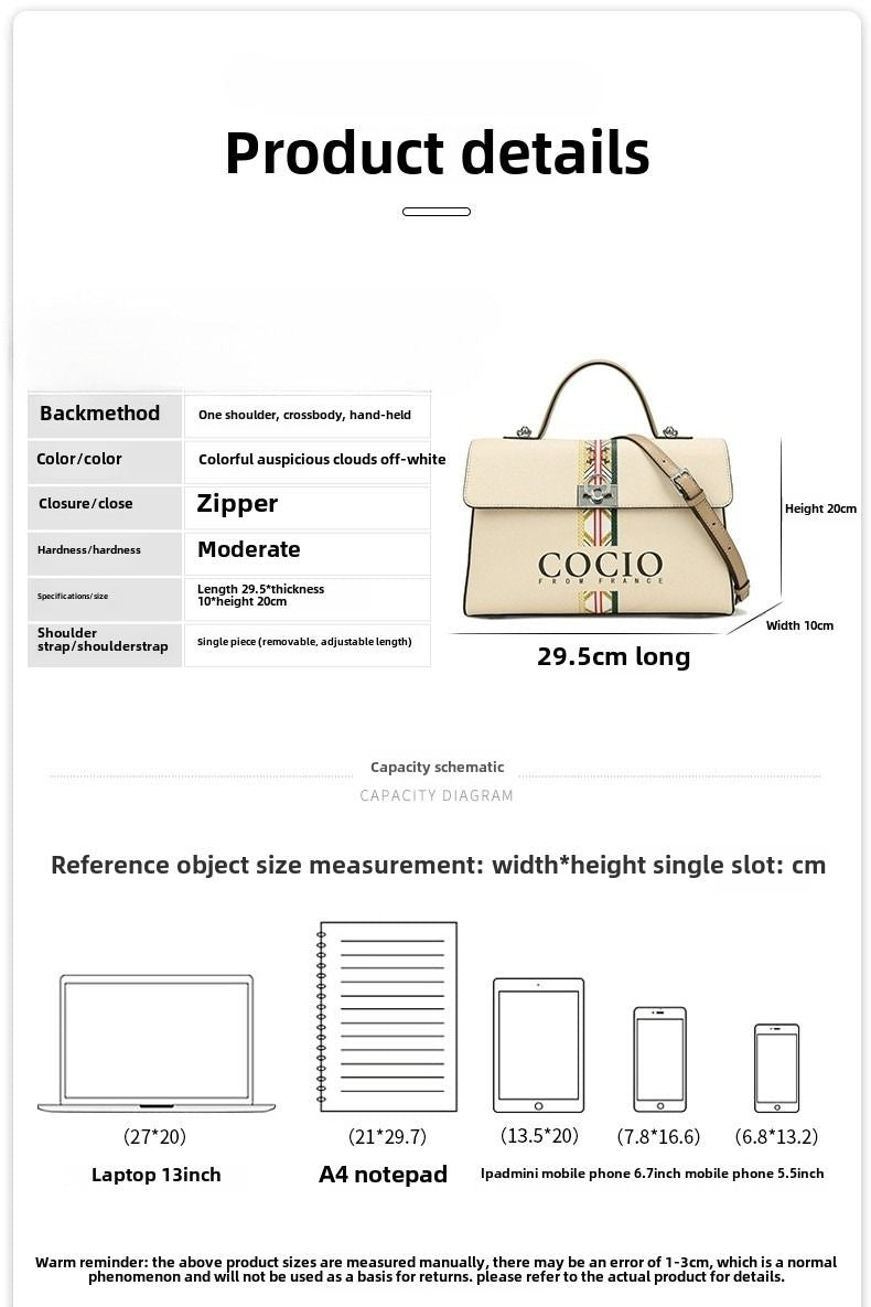 New colorful white series handbag messenger bag niche design models shoulder handbag cross-border hot models