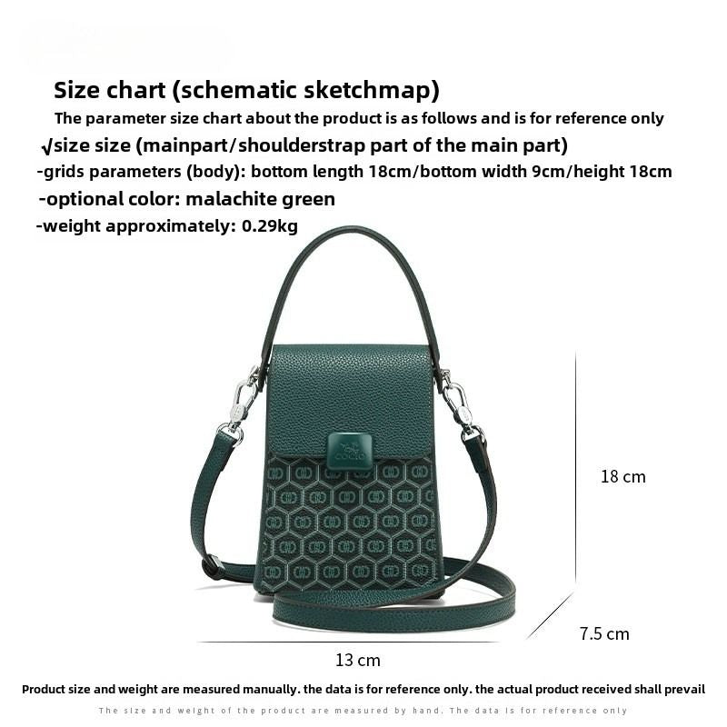 New peacock green cell phone bag simple versatile paragraph small bag cross-border hot models new women's bags