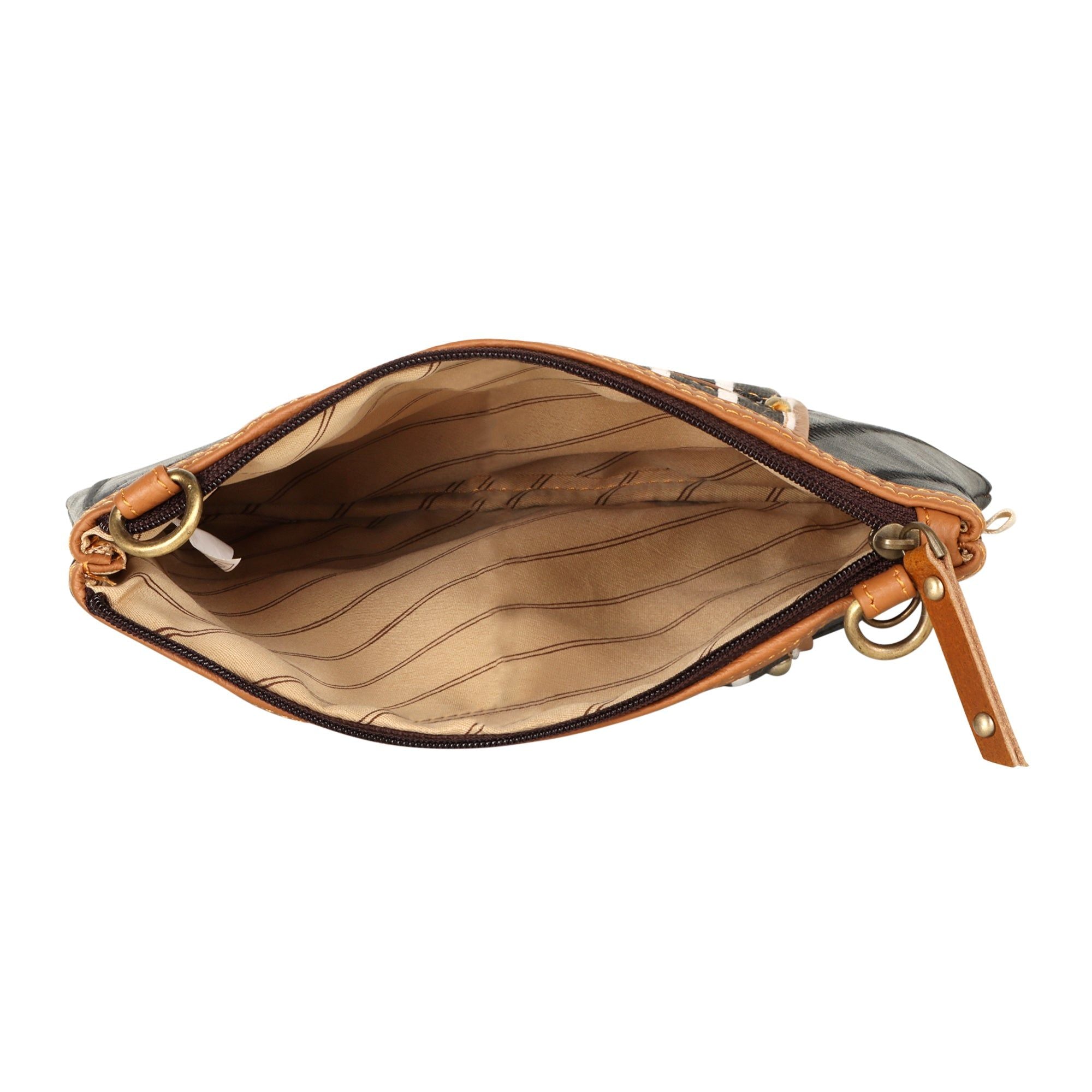 Noa Angled Crossbody Bag - Striped