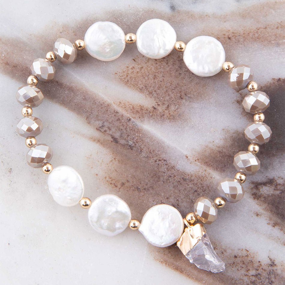 Noche Pearl Stretch Bracelet